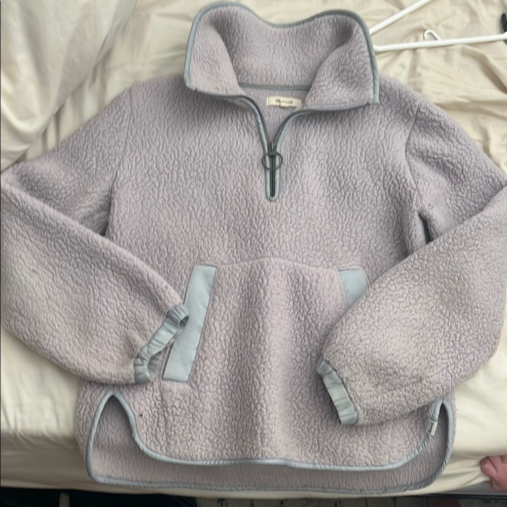 Madwell fleece Lavender Quarter-Zip Pullover